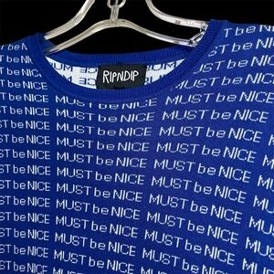RIPNDIP Knit Tee Mens Blue Medium Must Be Nice